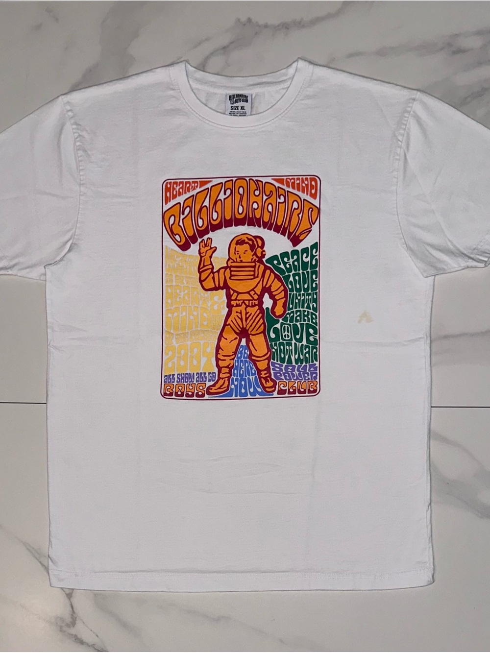 Billionaire Boys Club Retro Astronaut T-Shirt White Size XL